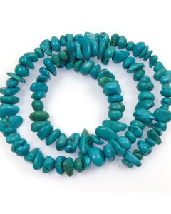 Hubei Province Turquoise (Stabilised) 13x5mm approx. Nugget Beads