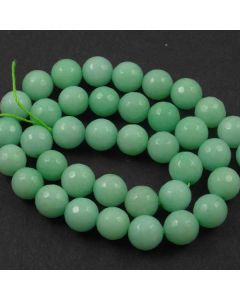 Jade (Amazonite) Dyed 10mm Faceted Round Beads