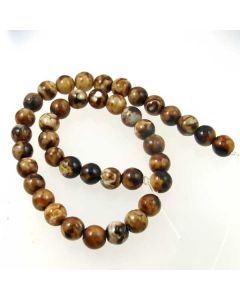 Leopard Agate 10mm Round Beads