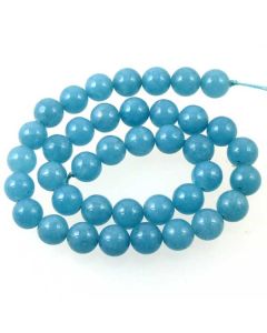 Blue Sponge Quartz (dyed) 10mm Round Beads