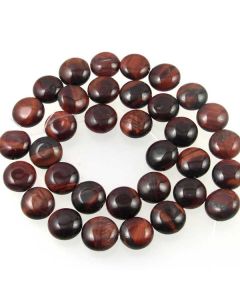 Red Tigereye 12mm Coin Beads