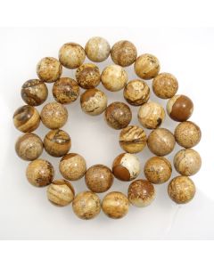 Picture Jasper 12mm Round Beads