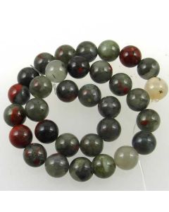 African Bloodstone (Seftonite) 12.5mm Round Beads