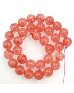 Cherry Quartz 12mm Round Beads