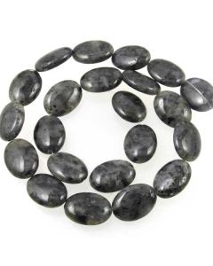 Larvikite 13x18mm Oval Beads