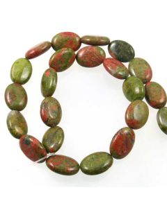 Unakite 13x18mm Oval Beads