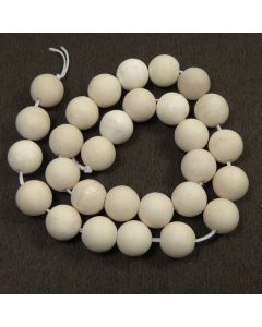 Fossil Stone MATT 12mm Round Beads
