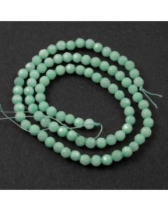 Jade (Amazonite) Dyed 4mm Faceted Round Beads