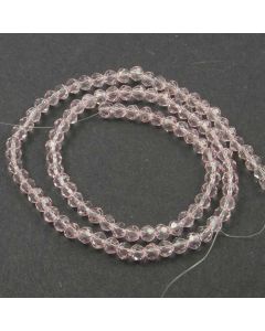 Pink Faceted Glass Beads 4mm Round