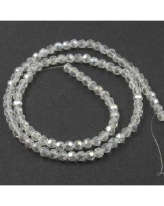 White AB  Faceted Glass Beads 4mm Round