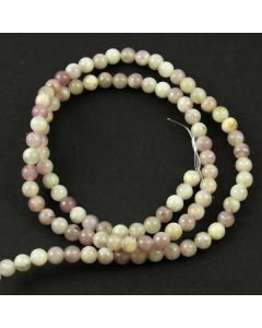 Lavender/Grey Jasper 4mm Round Beads