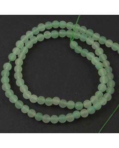 Green Aventurine 4mm FROSTED Round Beads