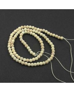 Fossil Stone MATT  3.5-4mm Round Beads