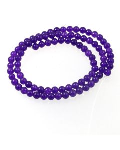 Purple Jade (dyed) 4mm Round Beads