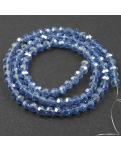 Blue AB  Faceted Glass Beads 6mm Round