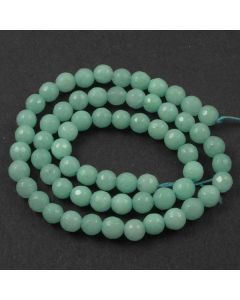 Jade (Amazonite) Dyed 6mm Faceted Round Beads