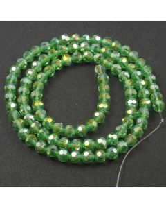 Green AB  Faceted Glass Beads 6mm Round