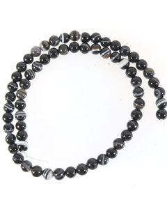 6mm black banded agate