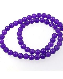 Purple Jade (dyed) 6mm Round Beads