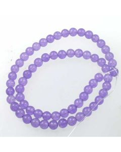 Jade (Violet)  dyed 6mm Round Beads