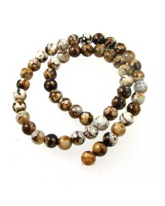 Leopard Agate 8mm Round Beads