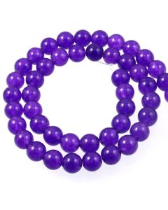 Purple Jade (dyed) 8mm Round Beads