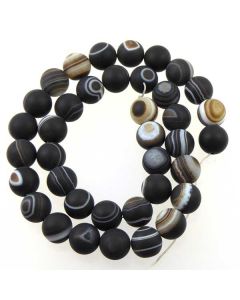 10mm Frosted Agate Beads
