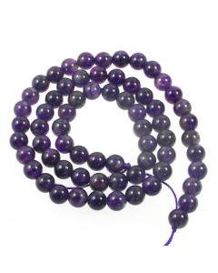 Amethyst B Grade 6mm Round Beads