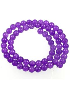 Malay Jade (Dyed Amethyst Quartzite) 6.5mm Round Beads