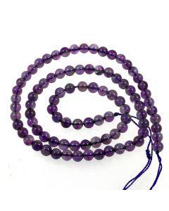 Amethyst B grade 4mm Round Beads