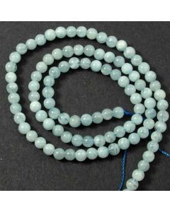 Aquamarine 4mm Round Beads