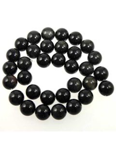 Black Obsidian 11.5mm Round Beads