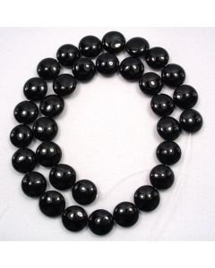 Black Onyx 12mm Coin Beads 