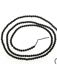 Black Onyx 2mm Round Beads