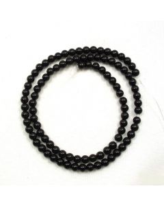 Black Onyx 4mm Round Beads