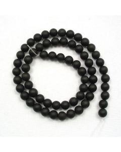 Black Stone (Matte) 6mm Round Beads
