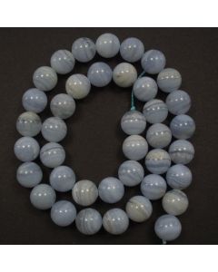 Blue Lace Agate 10mm Round Beads