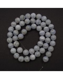 Blue Lace Agate 8mm Round Beads