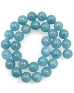 Blue Sponge Quartz (dyed) 12mm Round Beads
