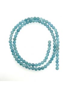 Blue Sponge Quartz (dyed) 4mm Round Beads