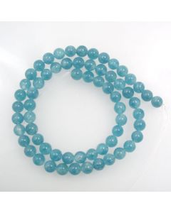 Blue Sponge Quartz (dyed) 6mm Round Beads