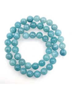 Blue Sponge Quartz (dyed) 8mm Round Beads