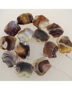 Botswana Agate 20x23mm (approx) Rough Slice Beads