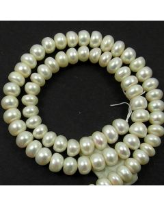 Natural Freshwater Button Pearl White 8mm