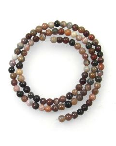 Petrified Wood 4mm Round Beads