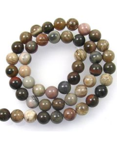 Petrified Wood 8mm Round Beads