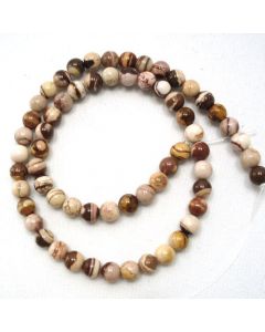 Brown Zebra Jasper 6mm Round Beads