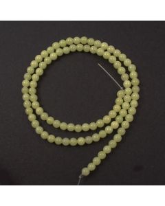 Butter Jade 4-4.5mm Round Beads