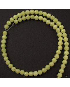 Butter Jade 6-6.5mm Round Beads