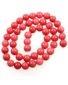 Malay Jade (Dyed Carnation Pink Quartzite) 8mm Round Beads